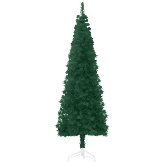 Slim Artificial Half Christmas Tree with Stand Green 180 cm
