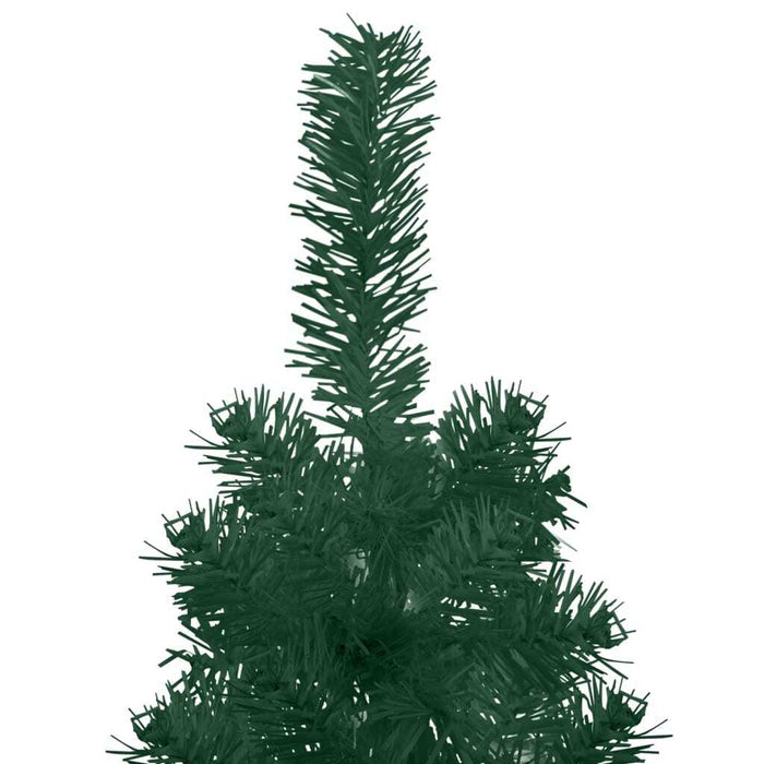 Slim Artificial Half Christmas Tree with Stand Green 180 cm