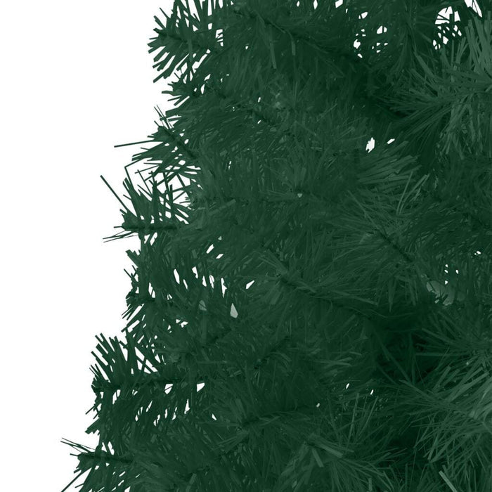 Slim Artificial Half Christmas Tree with Stand Green 180 cm