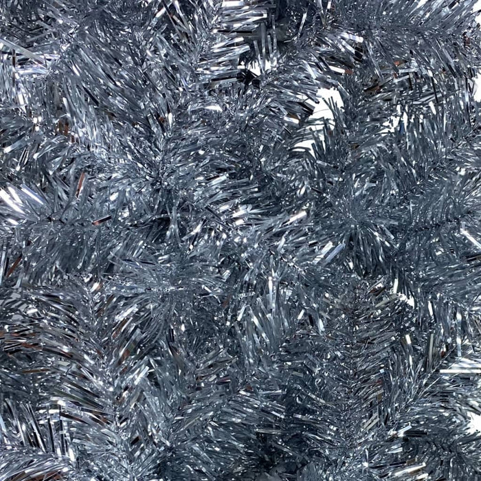 Slim Christmas Tree with LEDs&Ball Set 210 cm Silver