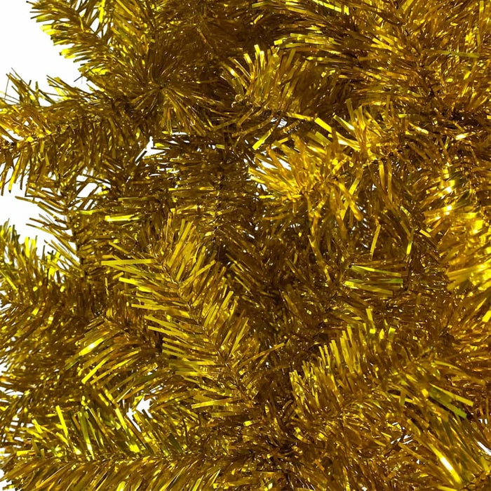 Slim Christmas Tree with LEDs&Ball Set Gold 180 cm