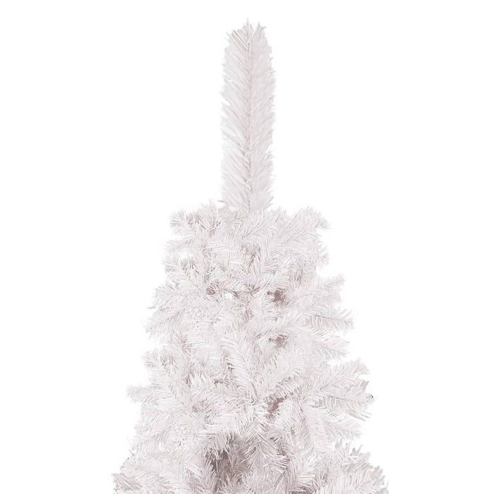 Slim Christmas Tree with LEDs&Ball Set White 240 cm