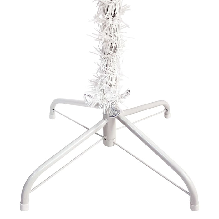 Slim Christmas Tree with LEDs&Ball Set White 240 cm