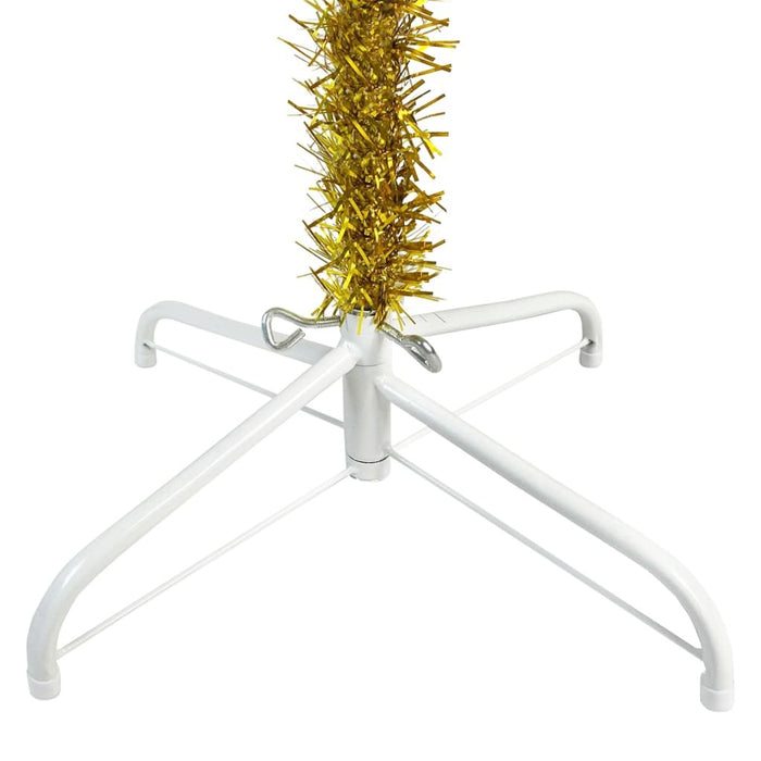 Slim Pre-lit Christmas Tree Gold 150 cm