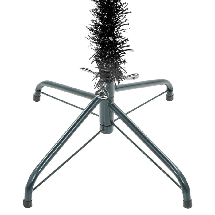 Slim Pre-lit Christmas Tree with Ball Set Black 120 cm