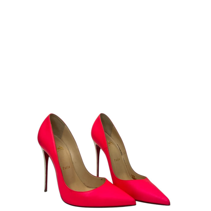 Christian Louboutin So Kate Pumps Neon Hot Pink/Beige EU 38