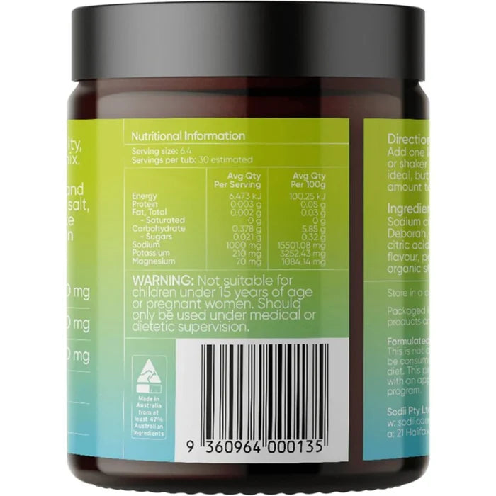 Sodii Everyday Hydration Salts 185g Citrus