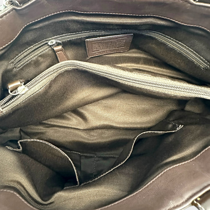 Coach Soho Lynn Hobo Bag Beige/Brown Signature Canvas