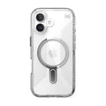Speck Presidio Clear Grip MagSafe Case With ClickLock for iPhone 17 - Clear/Silver