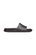 Side view of a Native Shoes Adults Spencer Lx Wanderfoam Footwear in Jiffy Black / Jiffy Black