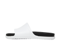 Side view of a Native Shoes Adults Spencer Lx Wanderfoam Footwear in Shell White / Jiffy Black