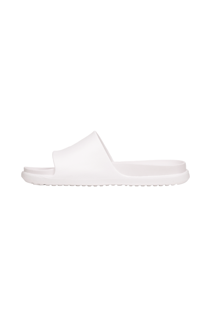 Angled view of a Native Shoes Spencer Lx Wanderfoam | Shell White / Shell White Footwear in Shell White / Shell White