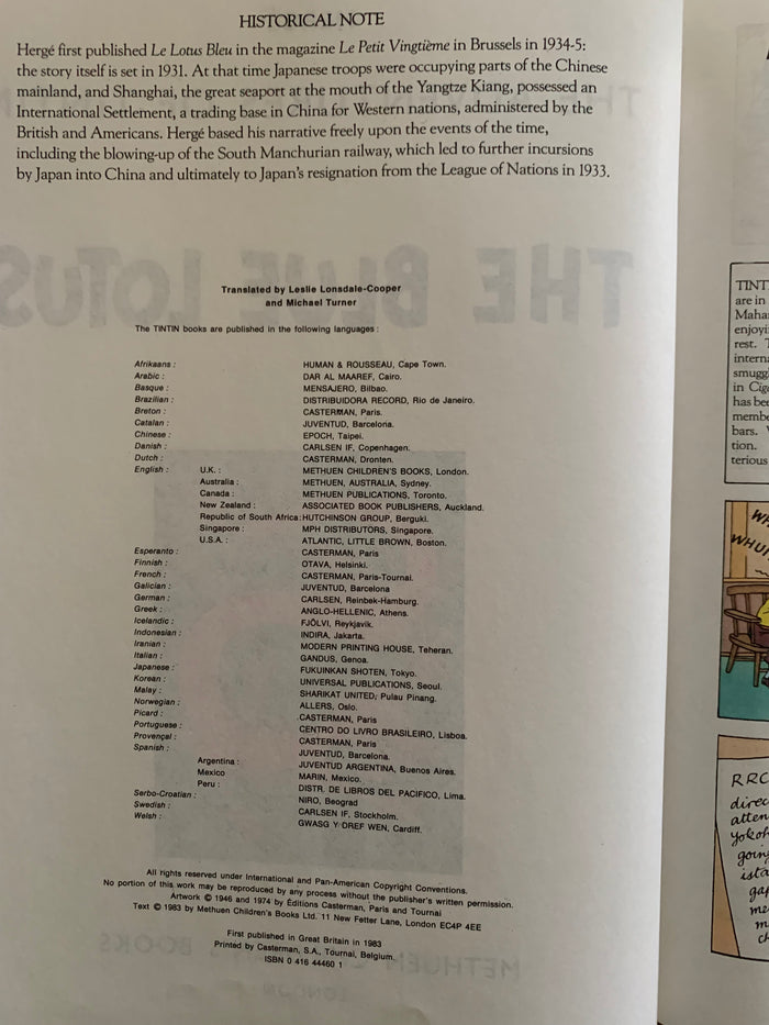 The Adventures of Tintin - The Blue Lotus