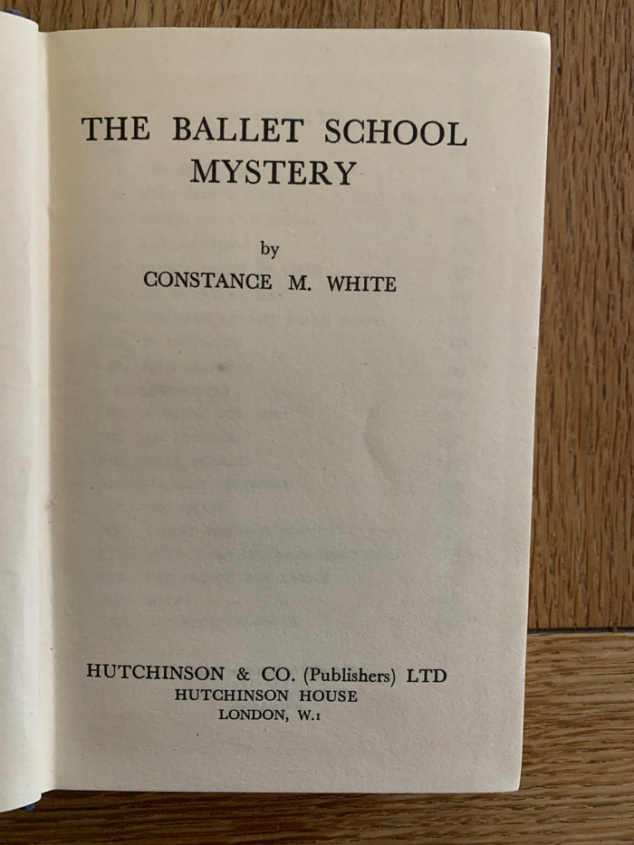 The Ballet School Mystery + Original Bookmark