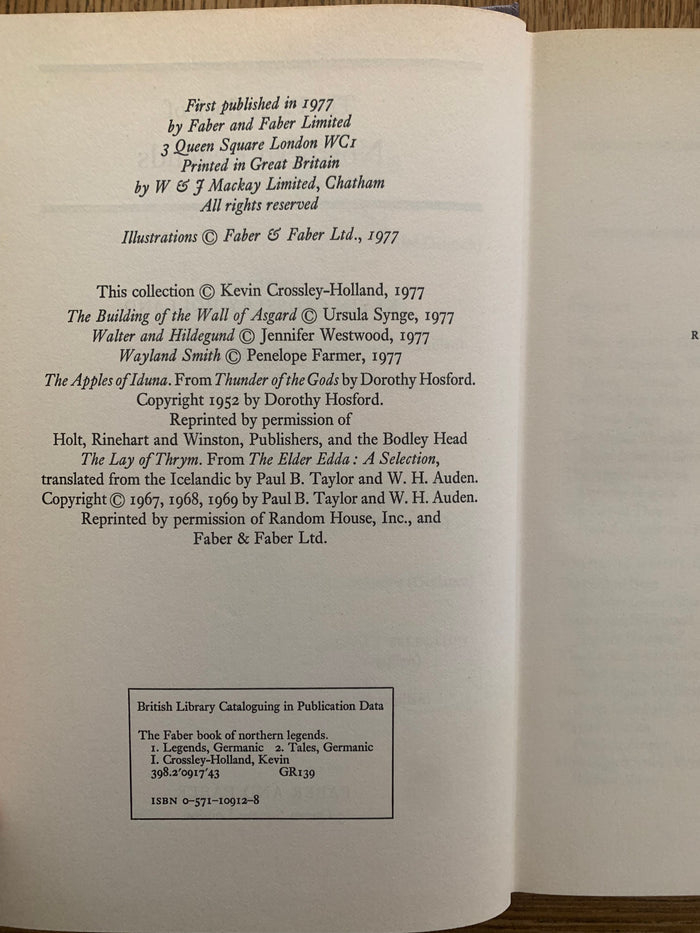 The Faber Book of Northern Legends