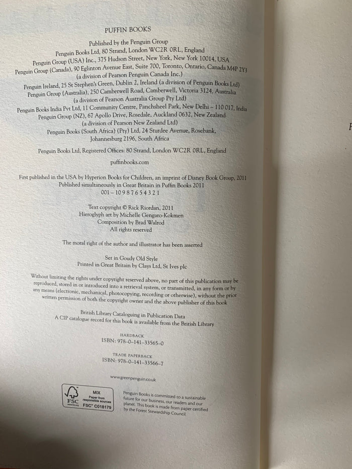 The Throne of Fire (signed)