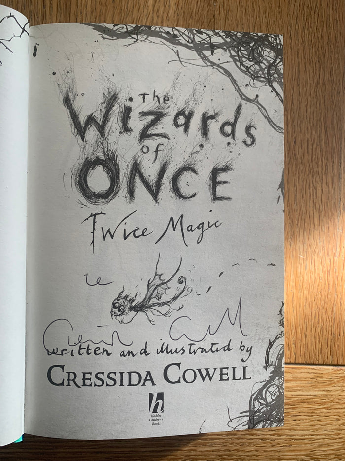 The Wizards of Once - Twice Magic (signed + 4 badge promotional set)