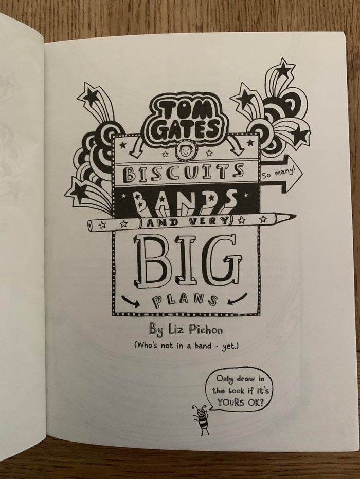Tom Gates - Biscuits, Bands and Very Big Plans (signed)
