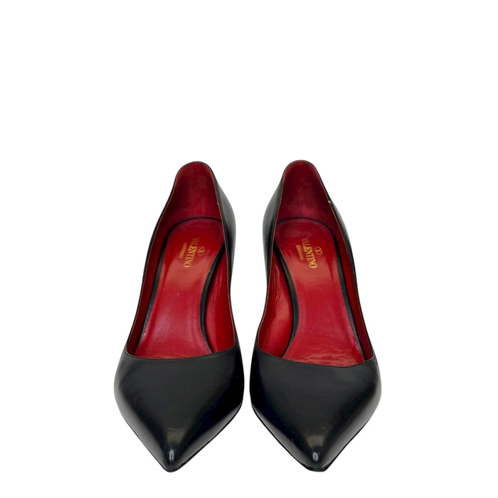 Valentino VLTN Black Leather Pumps Size EU 36.5