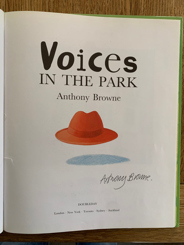 Voices in the Park (signed) with promotional poster