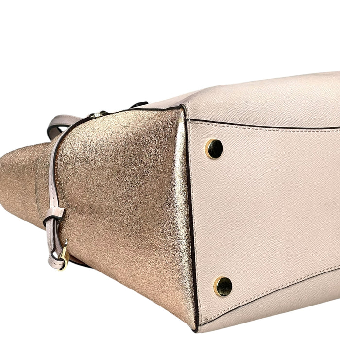 Michael Kors Voyager Tote Bag Metallic Ballet Pink