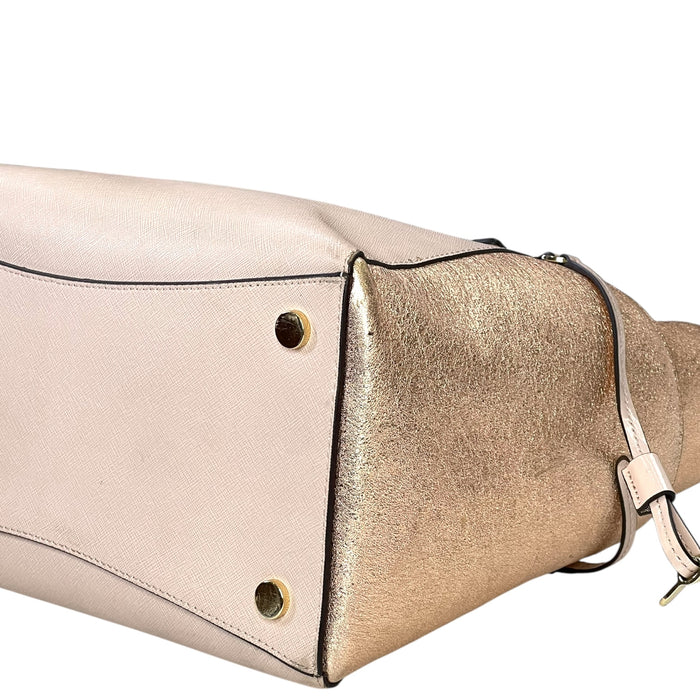 Michael Kors Voyager Tote Bag Metallic Ballet Pink