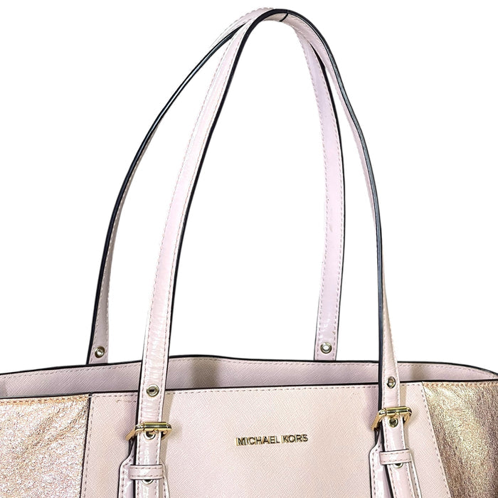 Michael Kors Voyager Tote Bag Metallic Ballet Pink
