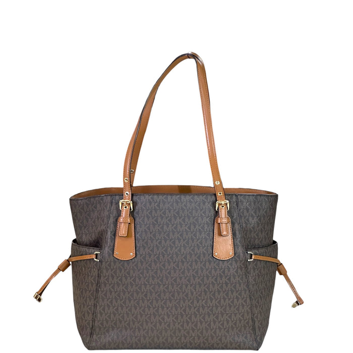 Michael Kors Voyager Tote Brown Monogram Canvas