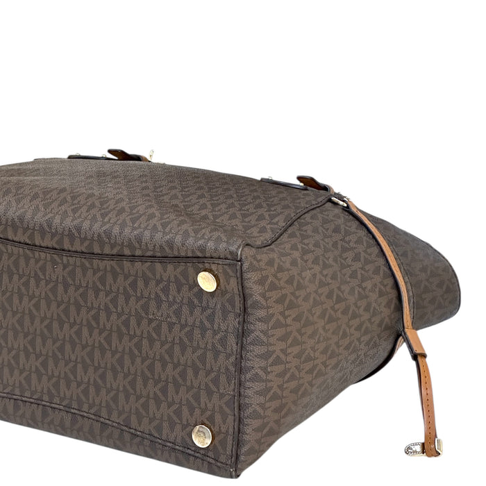Michael Kors Voyager Tote Brown Monogram Canvas