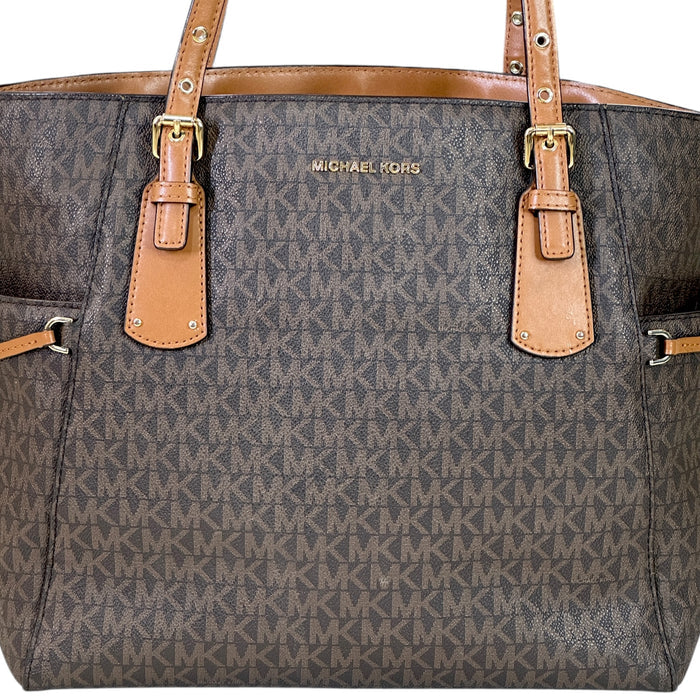 Michael Kors Voyager Tote Brown Monogram Canvas