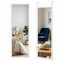 Wall Mounted Dressing Mirror with Hanging Hooks Bedroom Furniture Décor