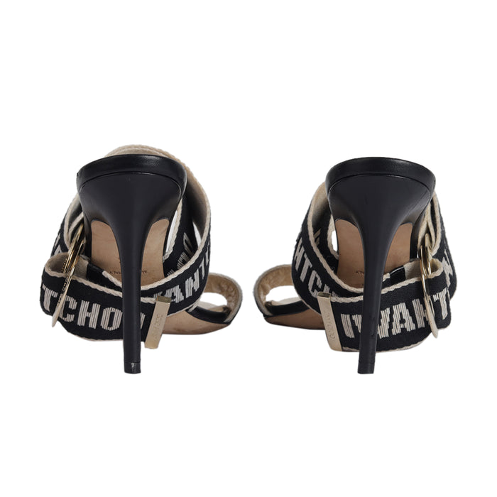 Jimmy Choo Web Bailey Logo Ankle Strap Sandals