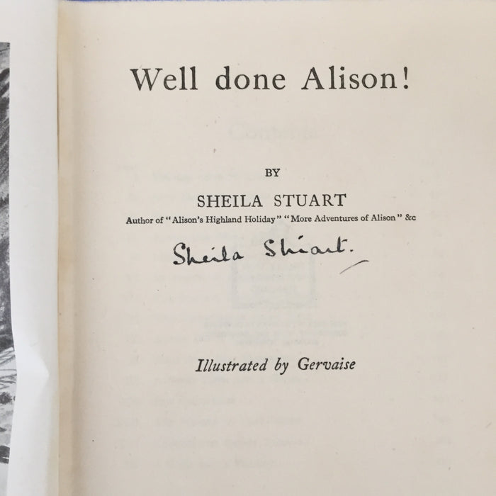 Well Done Alison! (signed)