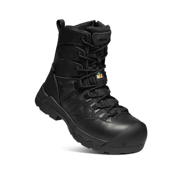 image|one|both|both|Women's CSA Oshawa+ 8" Side Zip Waterproof Boot (Carbon Toe) - Angle Image